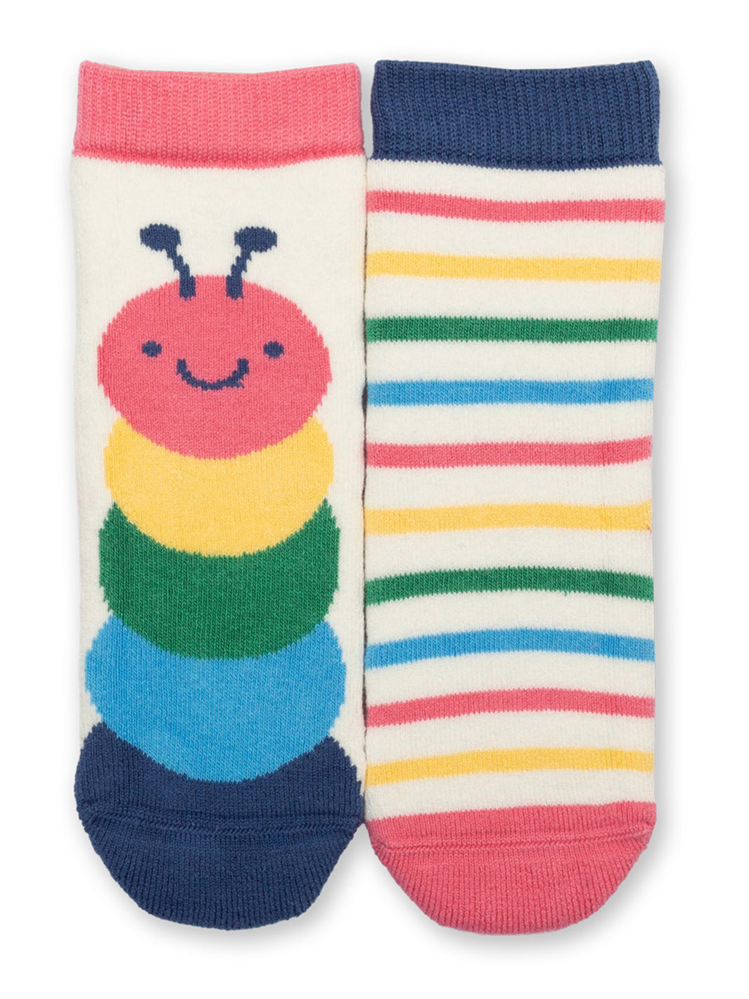 Kite Caterpillar Grippy Socks Pink