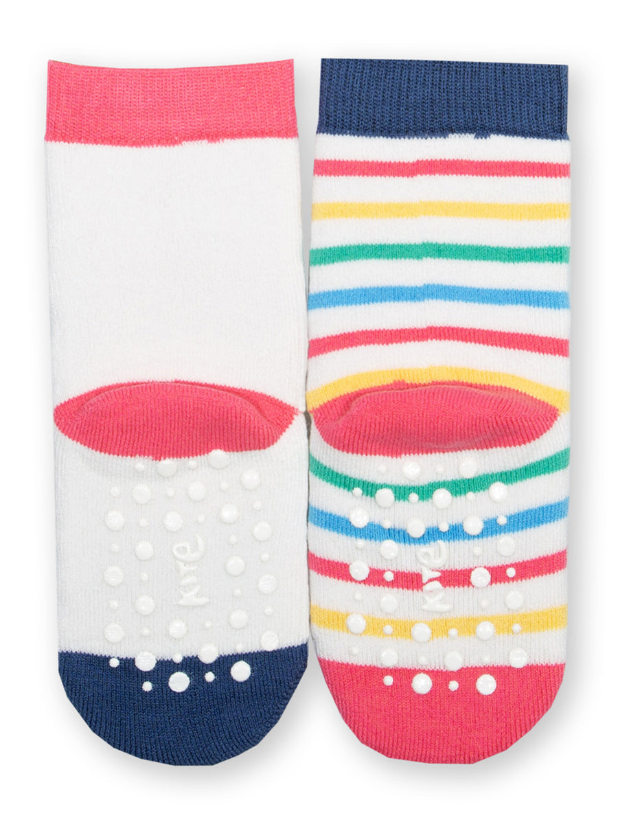Kite Caterpillar Grippy Socks Pink