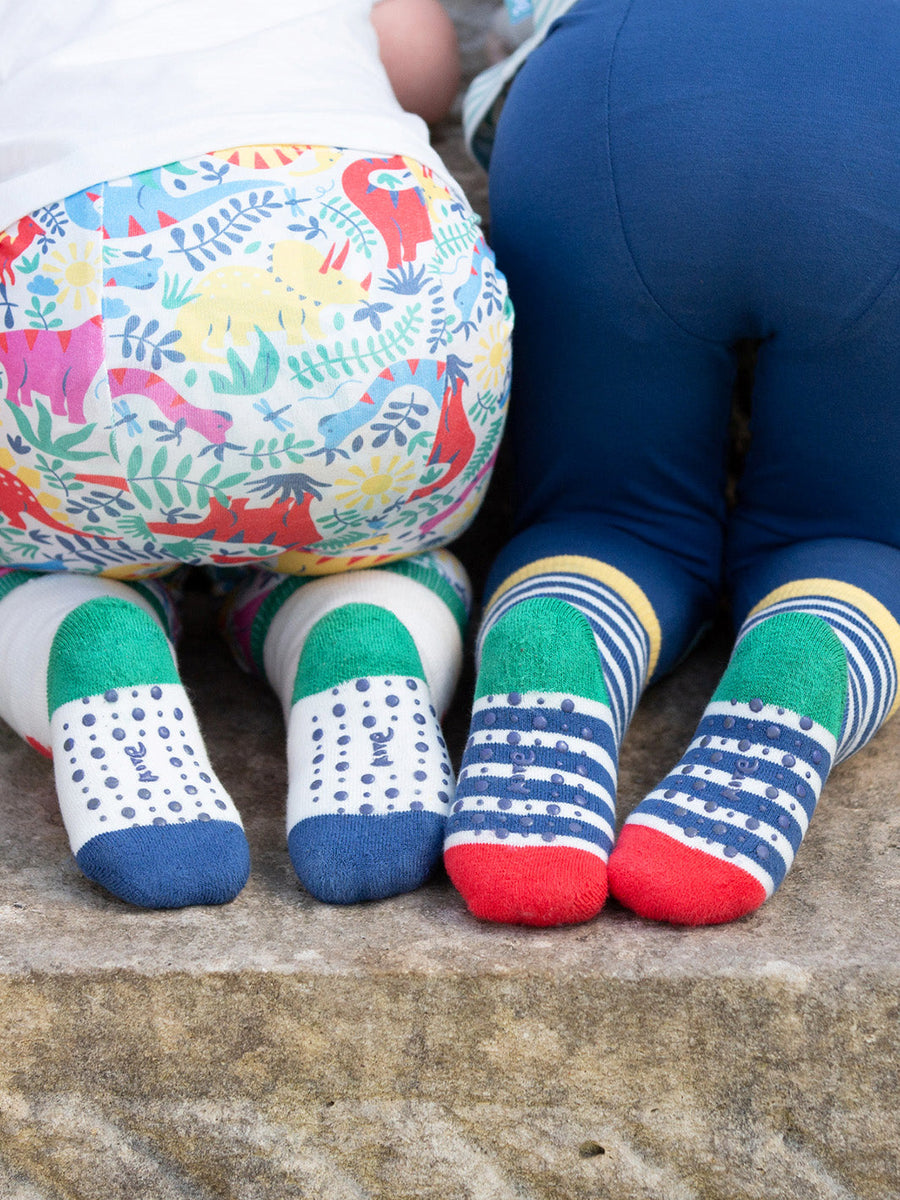 Kite Caterpillar Grippy Socks Red