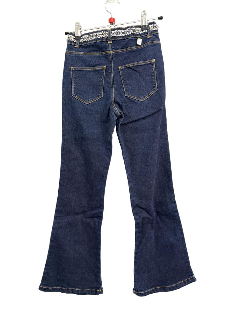 Preloved Abel And Lula - Dark Blue Jeans With Bee And Gold Detail (8-9y)