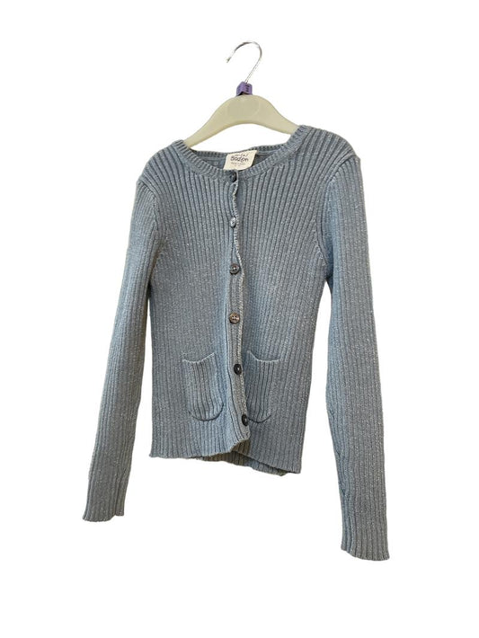 Preloved Mini Boden - Blue Sparkly Ribbed Knit Cardigan (3-4y)