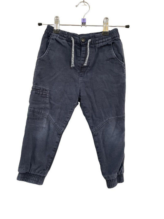 Preloved Zara - Navy Lined Cargo Trousers (3-4y)