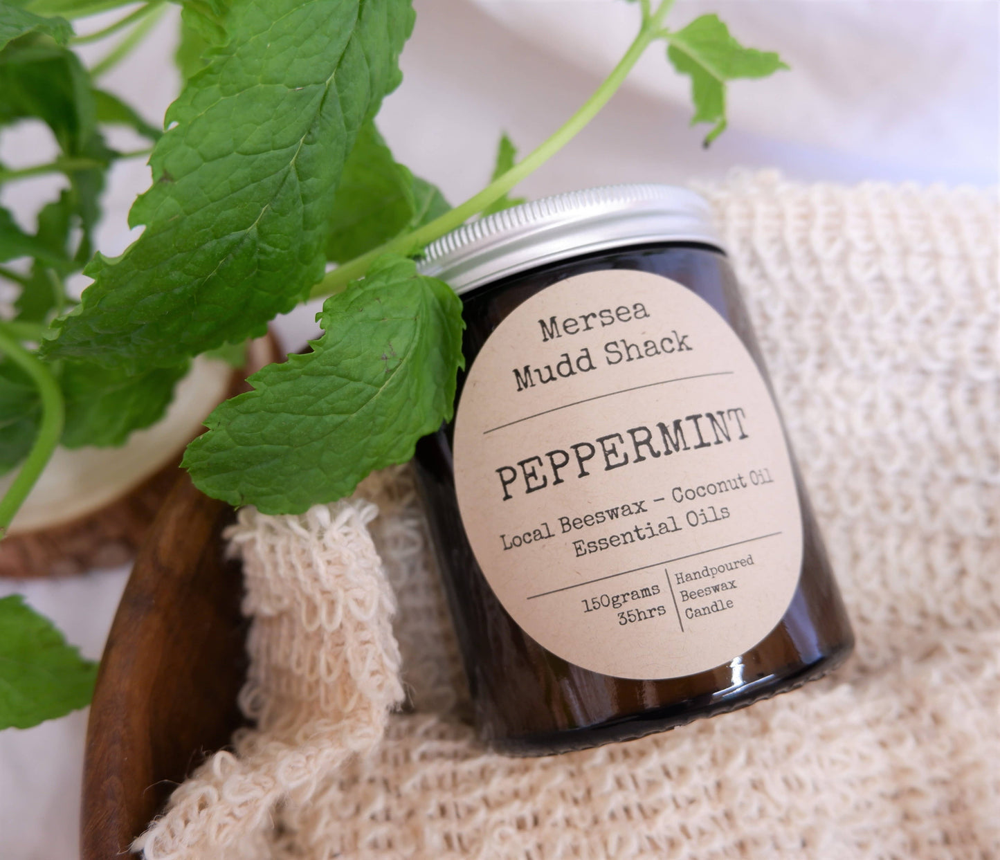 Peppermint Beeswax Candle