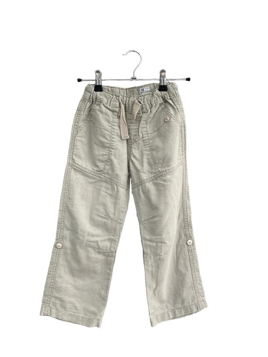 Preloved Next - Beige Lightweight Linen Trousers (5-6y)