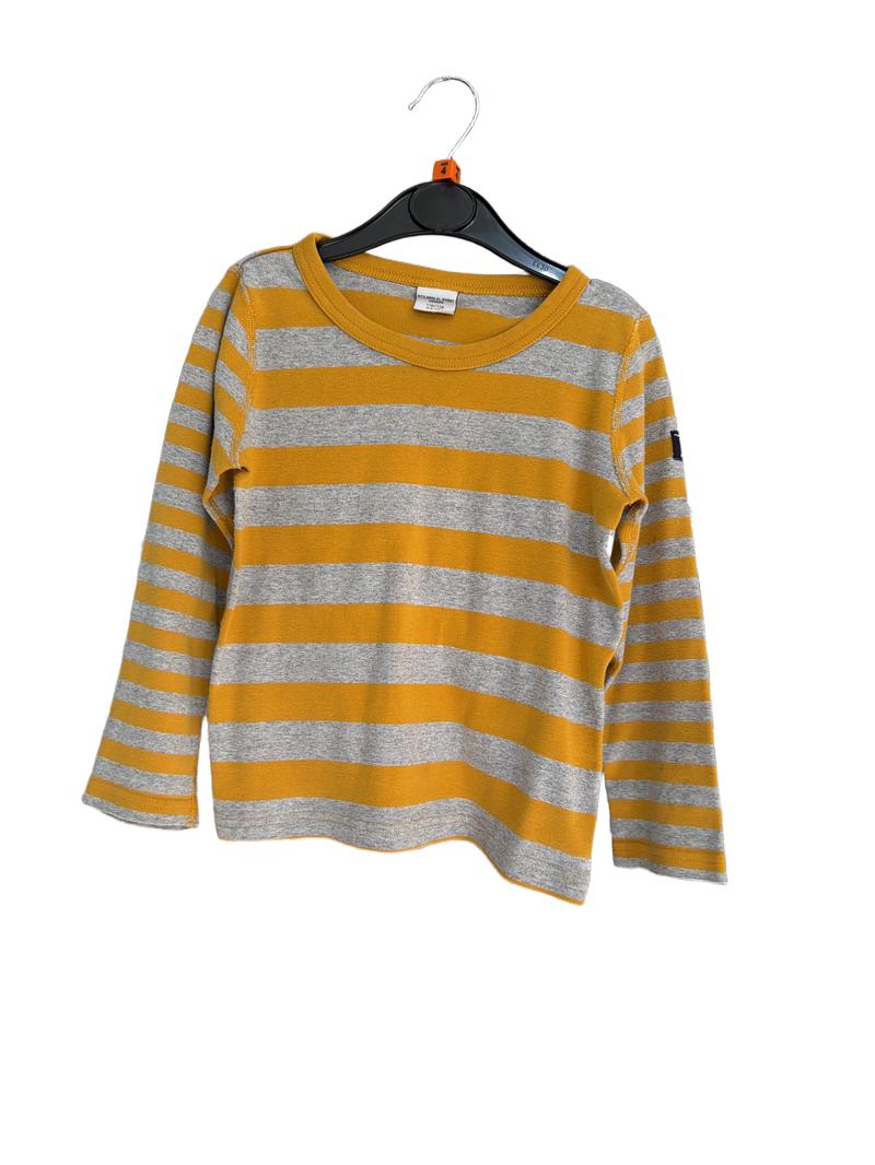 Preloved Polarn O. Pyret - Yellow Gray Long-sleeved Top (5-6y)