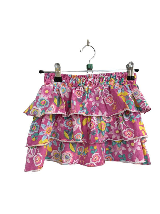Preloved Sfera - Pink Floral Tiered Skirt (5-6y)