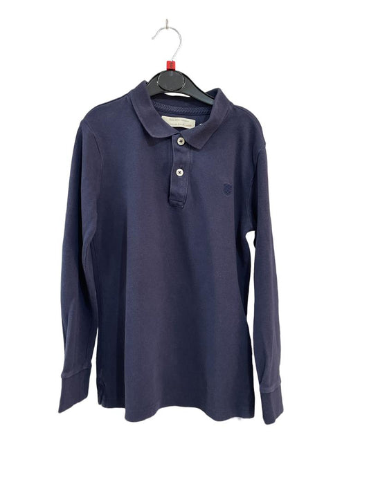 Preloved Zara - Navy Long-sleeved Polo Shirt (8-9y)