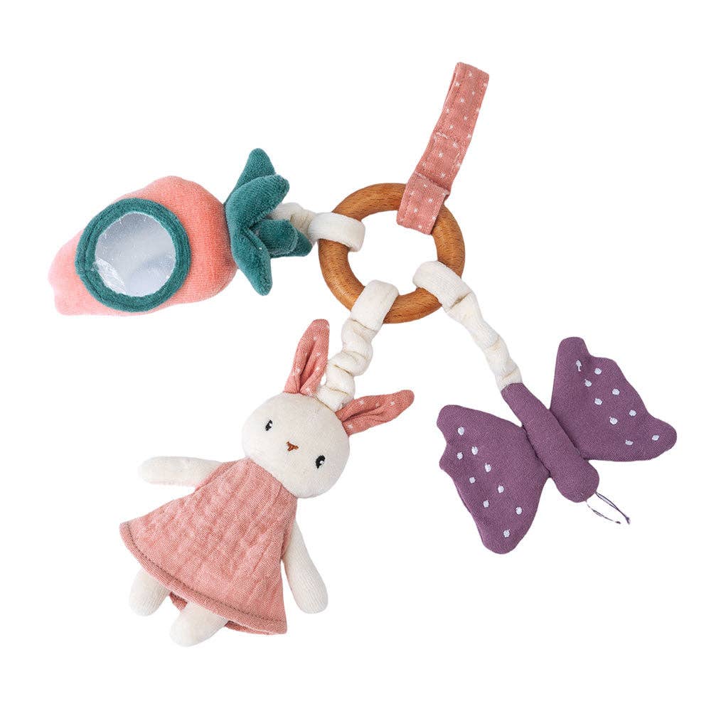 Baby Activity Ring - Pink Rabbit (Organic Cotton)