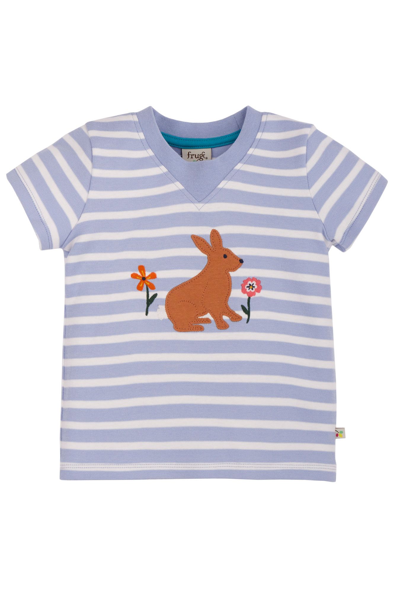 Frugi Easy On Tee, Lavender Breton/Flowers