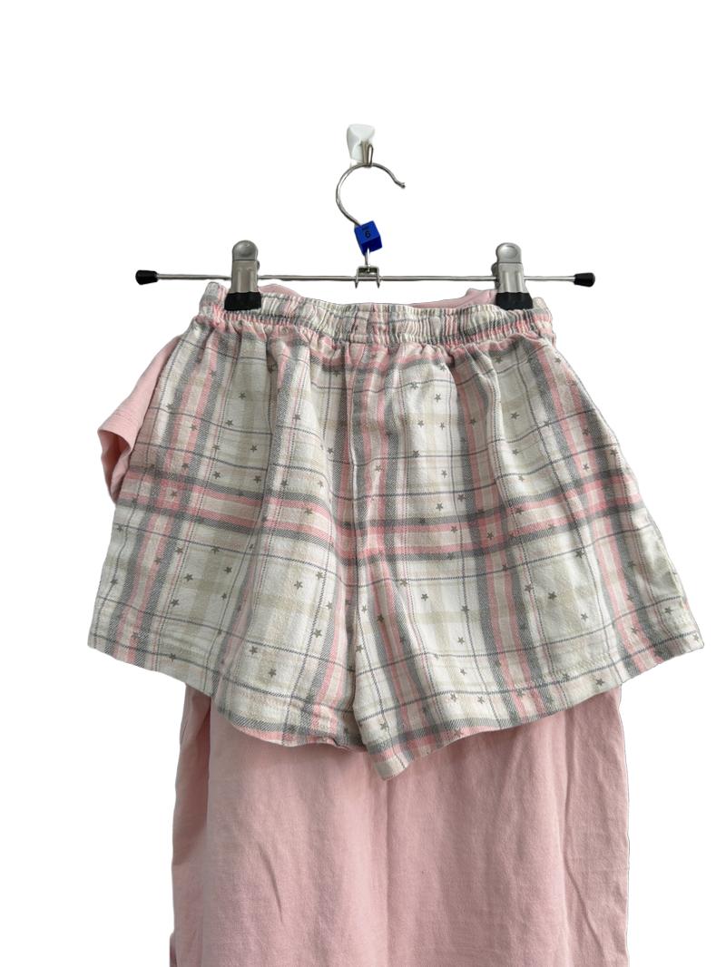 Preloved Next - Pink Ballet Short-sleeved  Shorts Pyjama Set (6-7y)