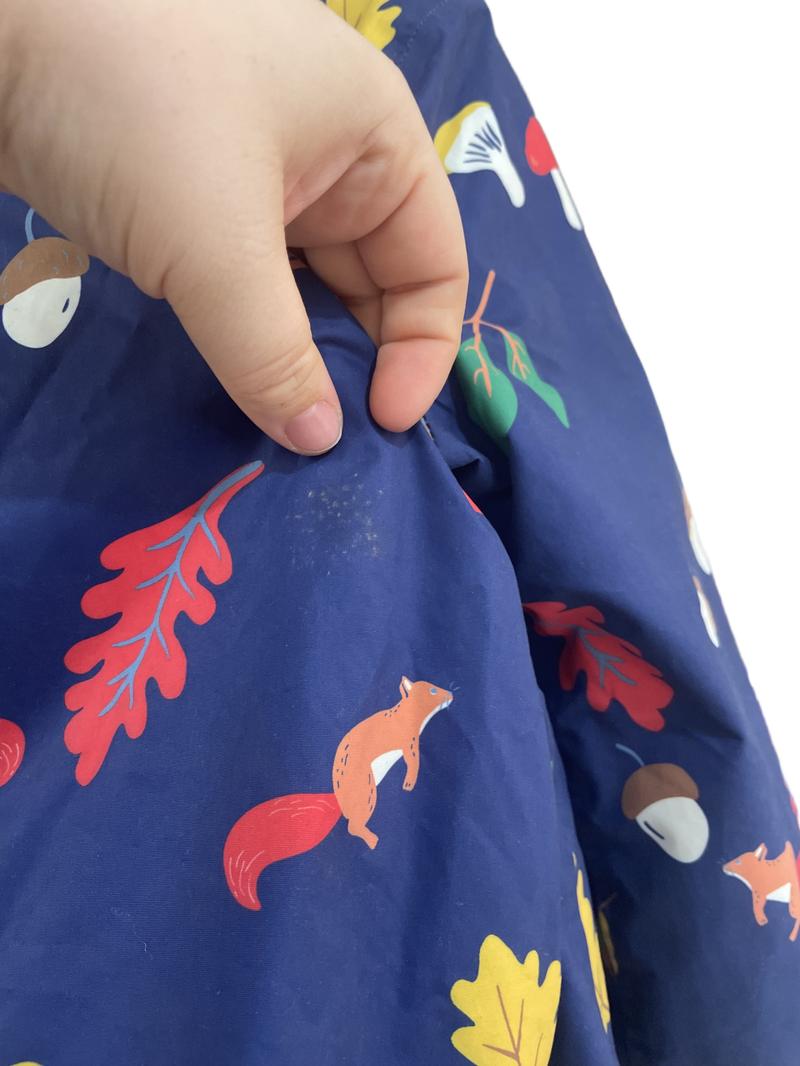 Preloved Mini Boden - Navy Waterproof Coat With Woodland Theme Print. (5-6y)