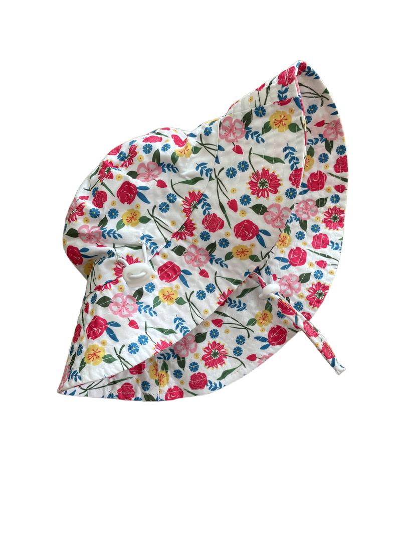 Preloved Unknown Brand - Floral Multicolour Baby Hat, 50 Cm (2-3y, 3-4y)