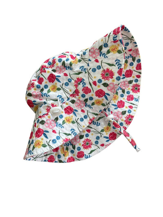 Preloved Unknown Brand - Floral Multicolour Baby Hat, 50 Cm (2-3y, 3-4y)