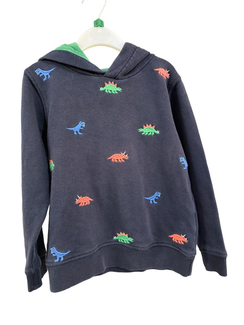 Preloved Marks & Spencer - Navy Dinosaur Embroidery Hoodie (5-6y)