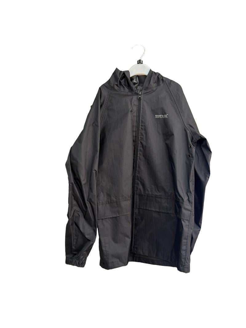 Preloved Regatta Great Outdoors - Black Waterproof Shell Jacket (11-12y)