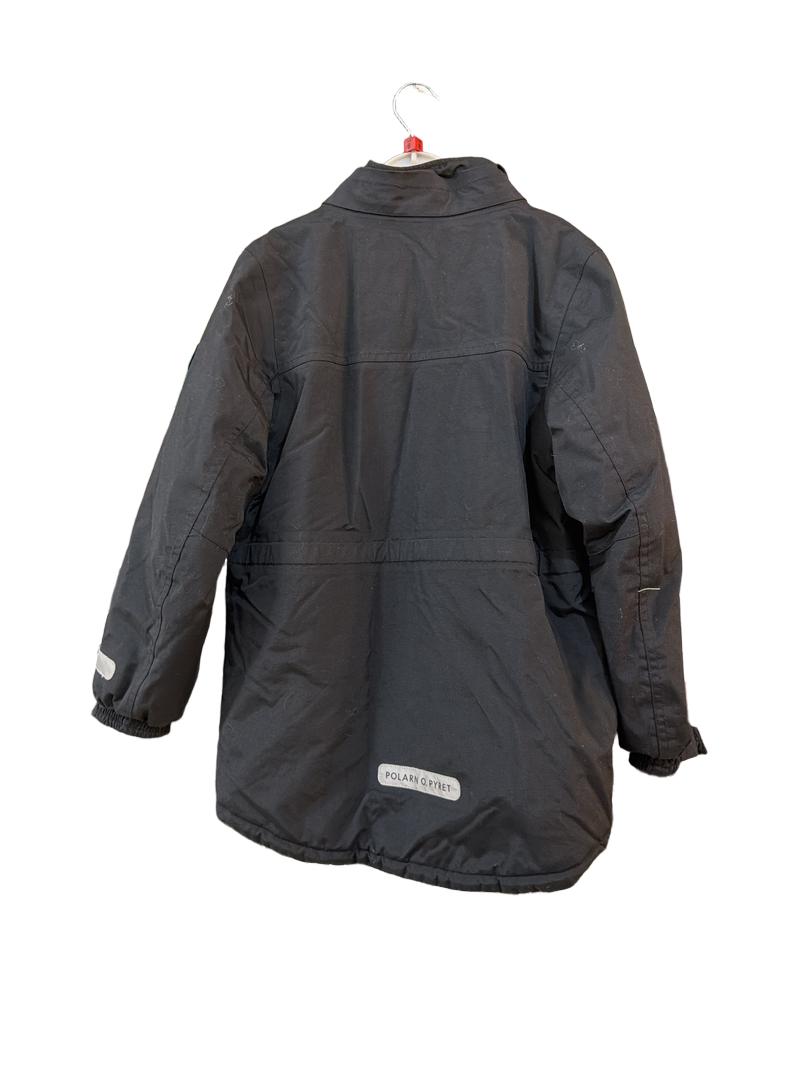 Preloved Polarn O. Pyret - Black Winter Jacket, No Hood (8-9y)