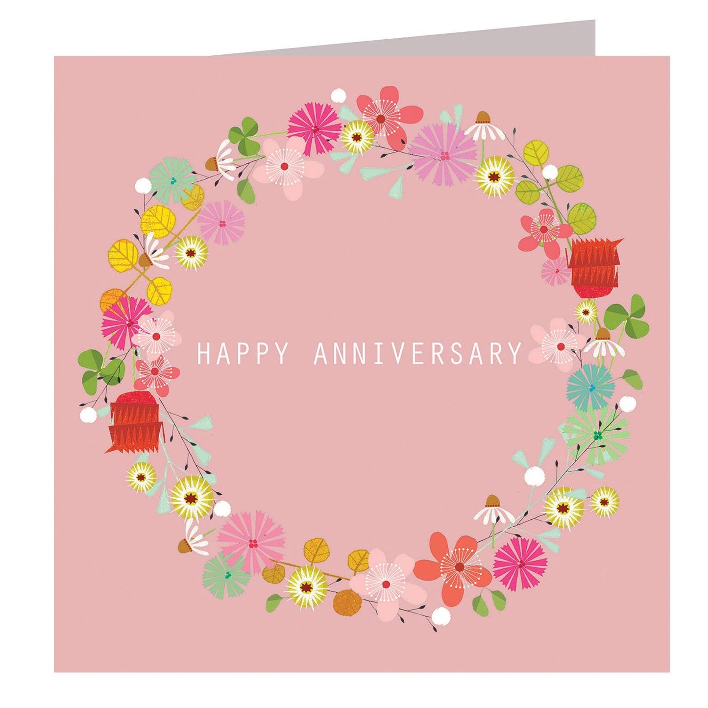 FL12 Floral Anniversary Congratulations Card