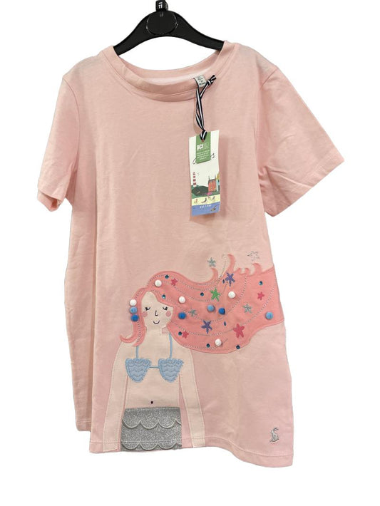 Preloved Joules - Pink Mermaid Applique Short-sleeved T Shirt, NEW With Tags (11-12y) - Top