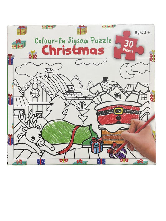 Preloved Colour-in Christmas Jigsaw Puzzle - Global Journey Gifts