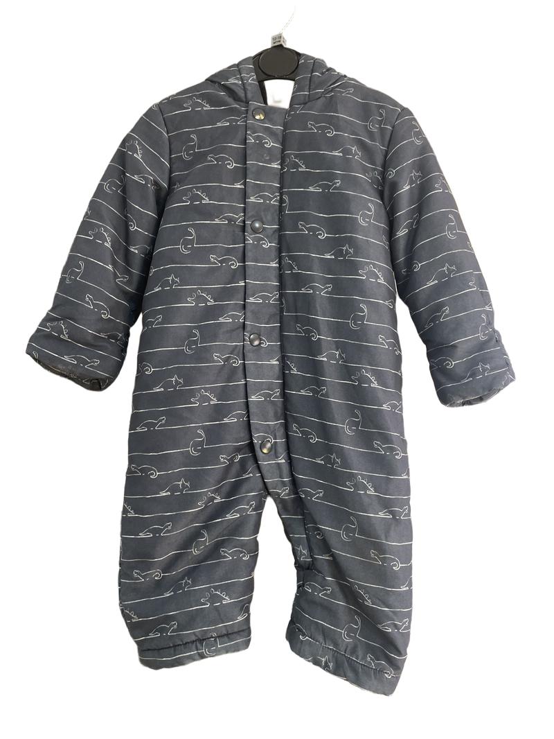 Preloved Marks & Spencer - Grey Dinosaur Snow/Pramsuit. (12-18m)