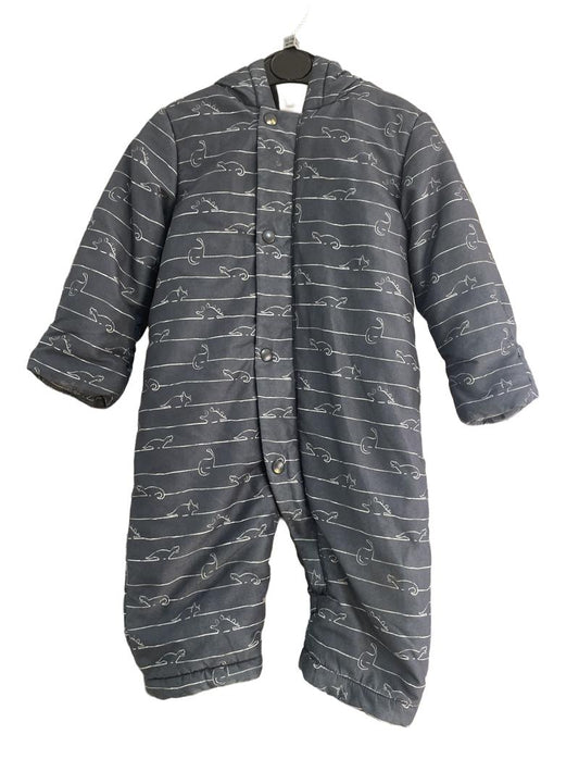 Preloved Marks & Spencer - Grey Dinosaur Snow/Pramsuit. (12-18m)