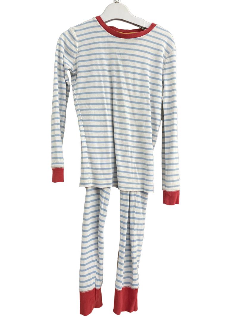 Preloved Mini Boden - Blue White Stripe Long-sleeved Pyjamas (9-10y)