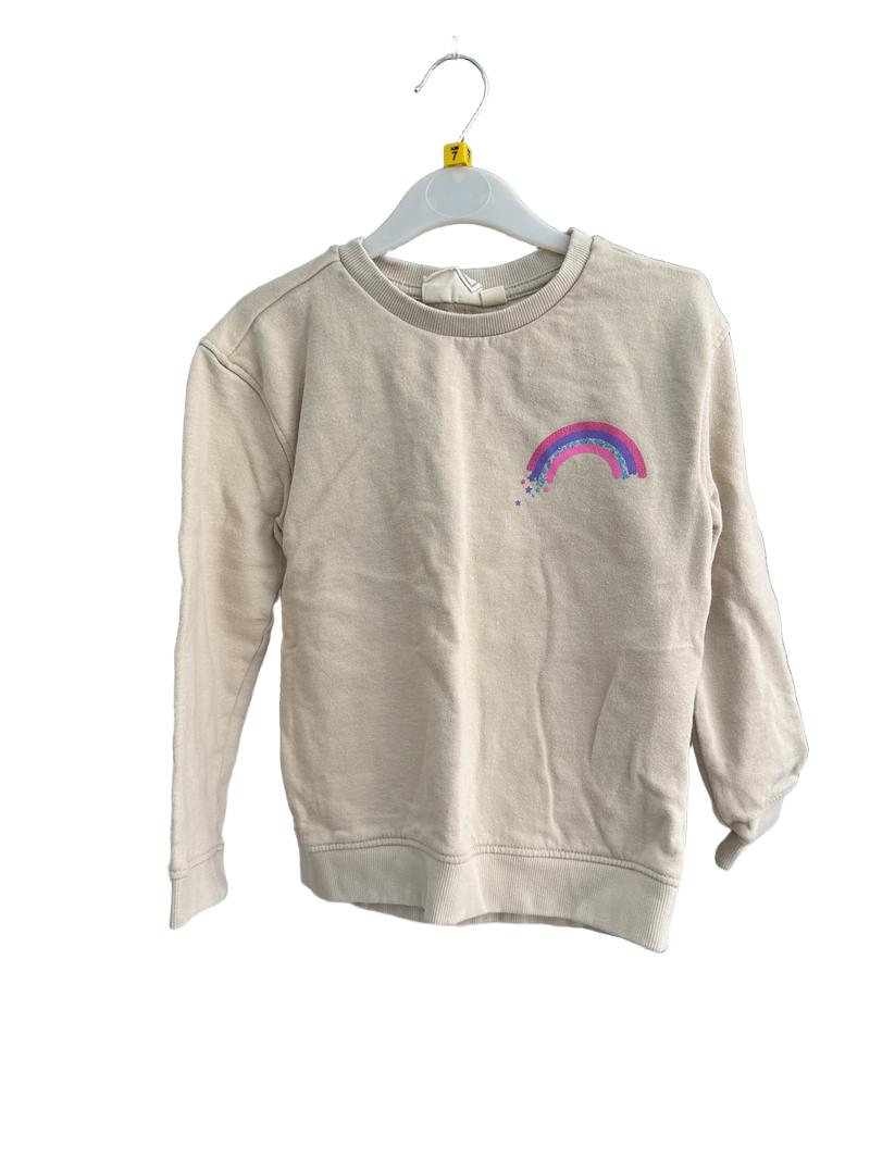Preloved Mountain Warehouse - Cream Rainbow Sweatshirt Jumper (7-8y)