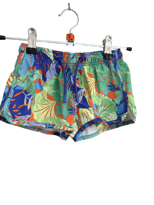 Preloved Calzedonia - Green Blue Tropical Print Swim Trunks Shorts (4-5y)
