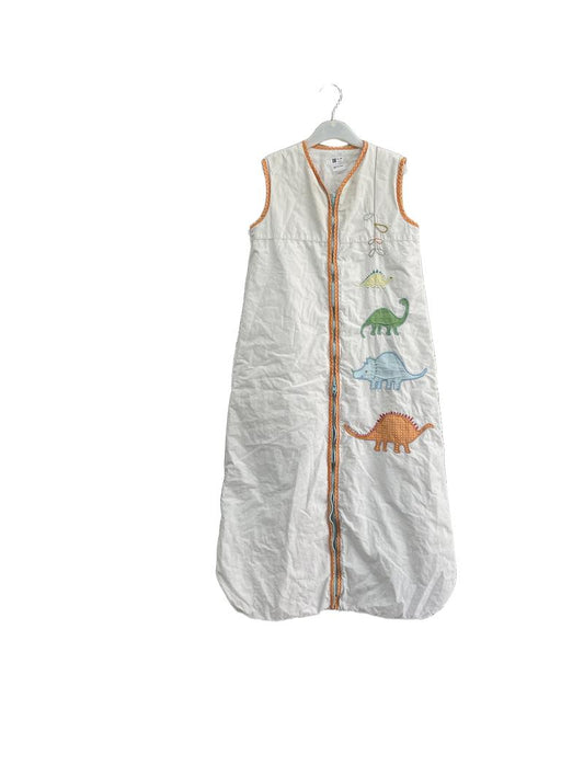 Preloved John Lewis - White Dinosaur Sleeping Bag, 18-36 Months (18-24m, 2-3y)