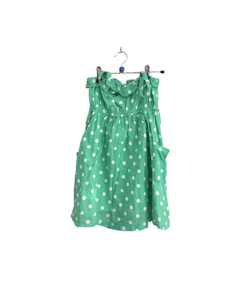 Preloved Mini Boden - Green Polka Dot Sun Dress (6-7y)