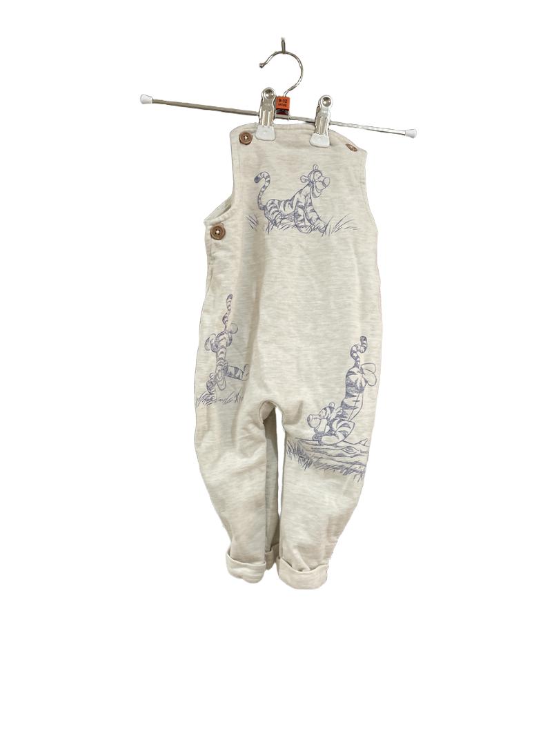 Preloved Disney - Cream Tigger Dungarees (9-12m)