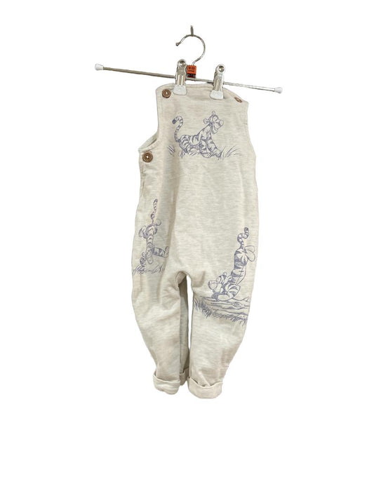 Preloved Disney - Cream Tigger Dungarees (9-12m)