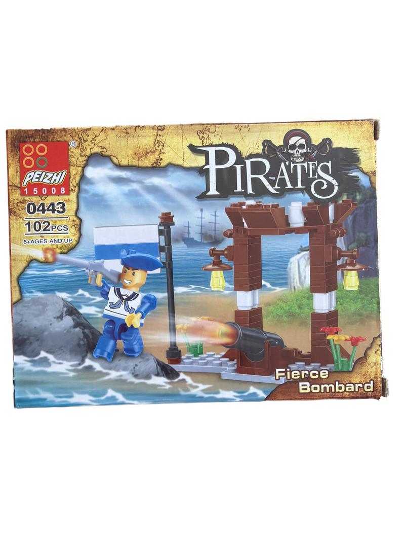 Preloved Toys - Pirates Fierce Bombard Blocks Kit, 0443 - Peizhi