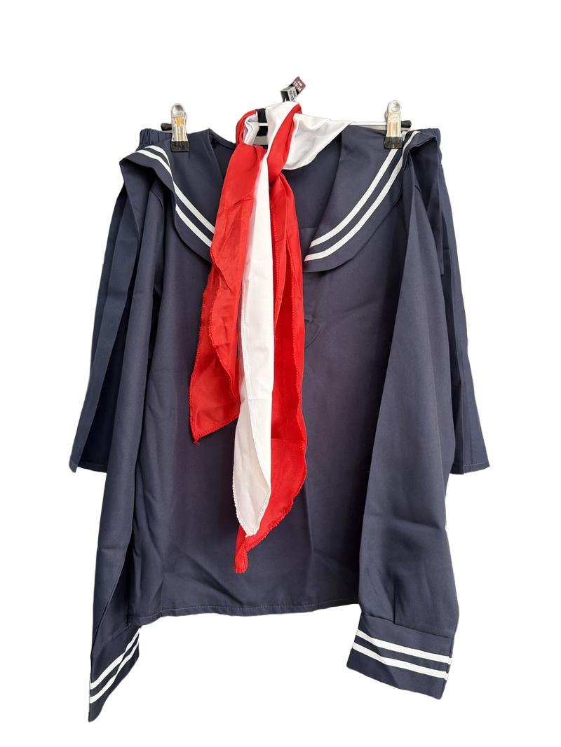 Preloved Unknown Brand - Navy Sailor Costume (top, Skirt, Scarf) (12-13y, 13-14y)