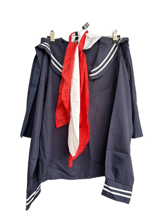 Preloved Unknown Brand - Navy Sailor Costume (top, Skirt, Scarf) (12-13y, 13-14y)