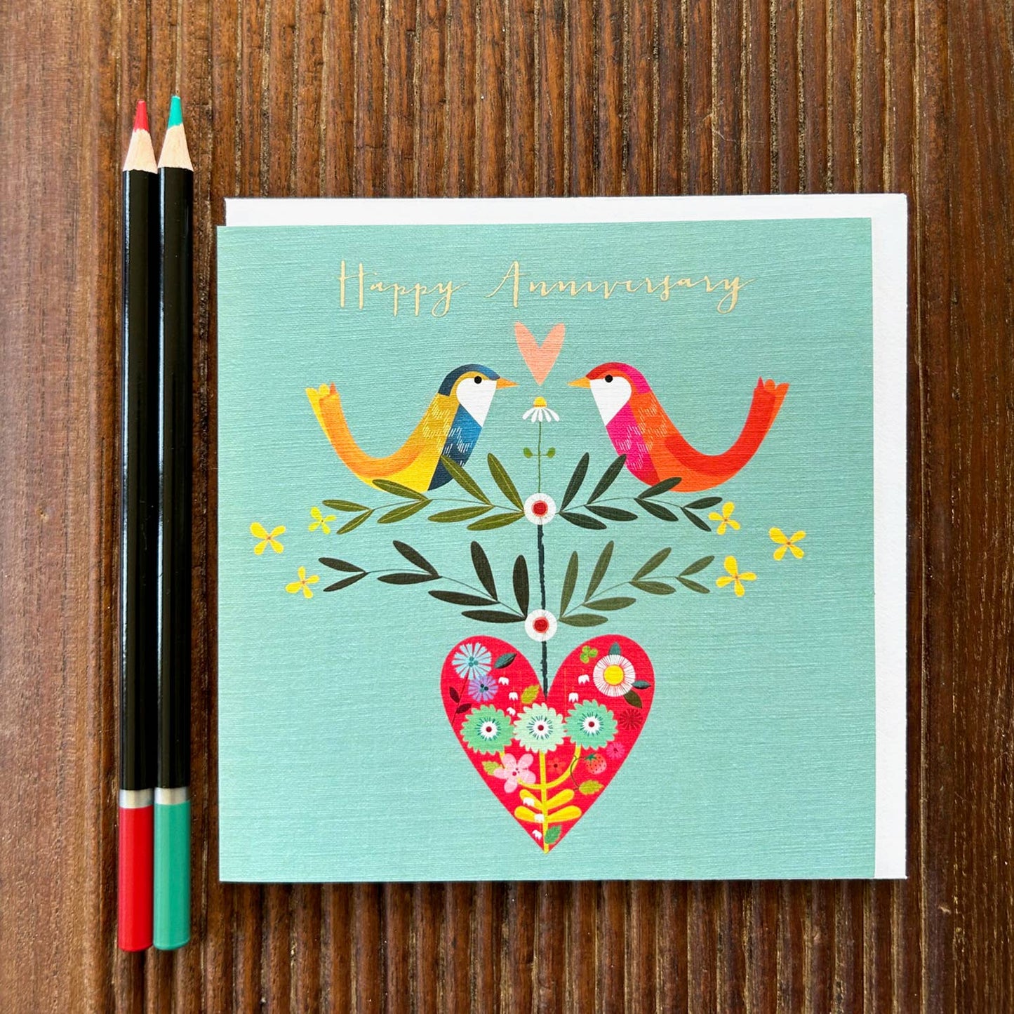 FK02 Silver Foiled Anniversary Card