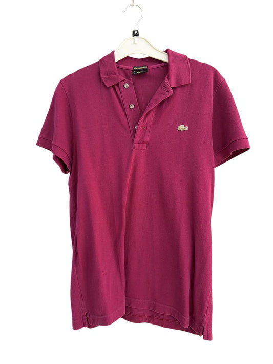 Preloved Lacoste - Maroon Polo Shirt, Slim Fit, SP 3 (11-12y)