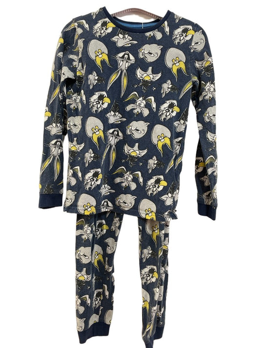 Preloved Marks & Spencer - Sleepwear - Navy Looney Tunes Character Pajamas (8-9y)