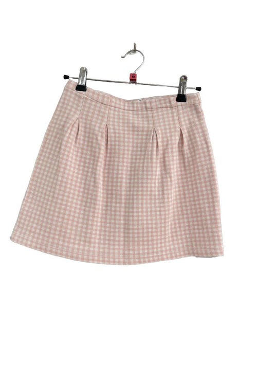 Preloved John Lewis - Pink White Gingham Check Mini Skirt (10-11y)