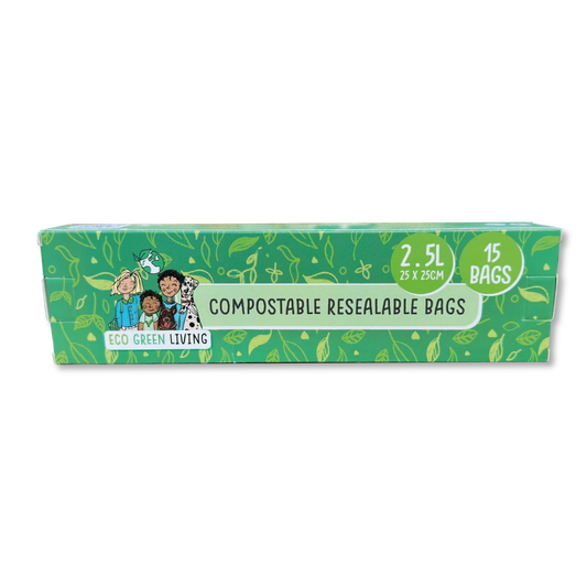Compostable Resealable Bags Large  | 2.5 Litre (15 bags)