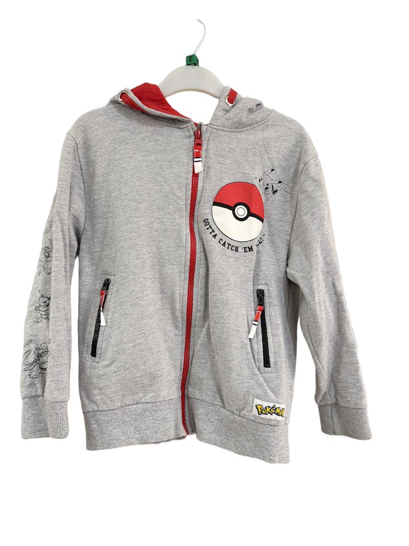 Preloved Fashion UK - Gray Pokemon Zip Hoodie (5-6y)