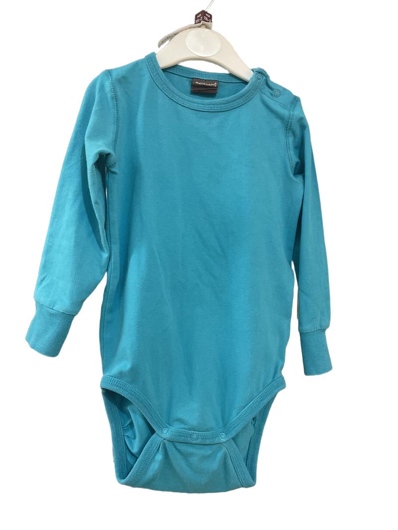 Preloved Maxomorra - Turquoise Long Sleeve Onesie (18-24m)