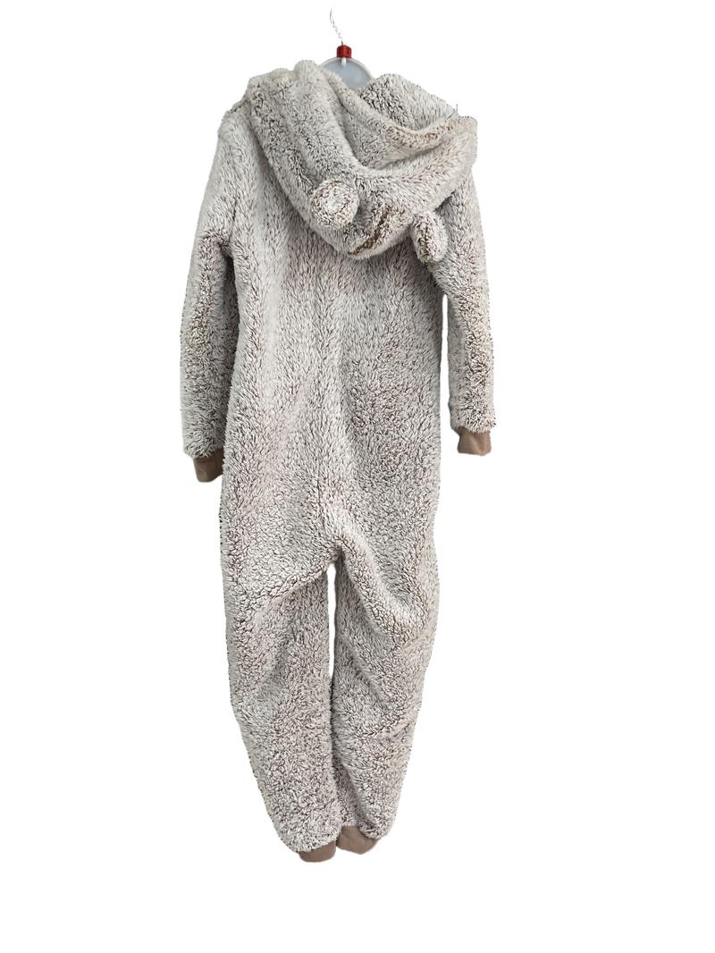 Preloved John Lewis - Brown Fleece Borg Bear Onesie (8-9y)