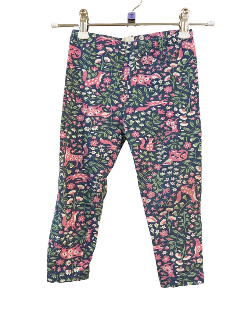 Preloved Kite - Blue Pink Green Woodland Leggings (3-4y)