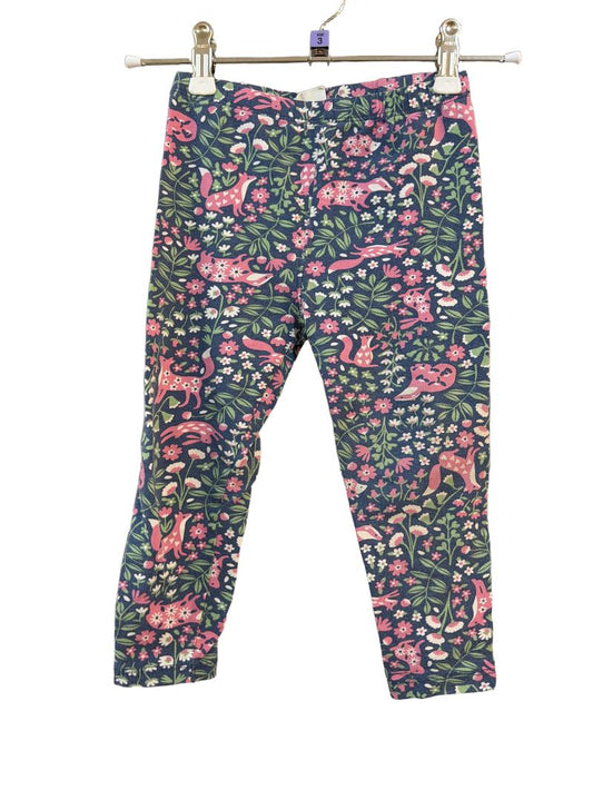 Preloved Kite - Blue Pink Green Woodland Leggings (3-4y)