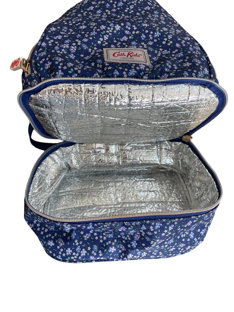 Preloved Cath Kidston - Blue Floral Print Backpack Lunch Kit - Accessories