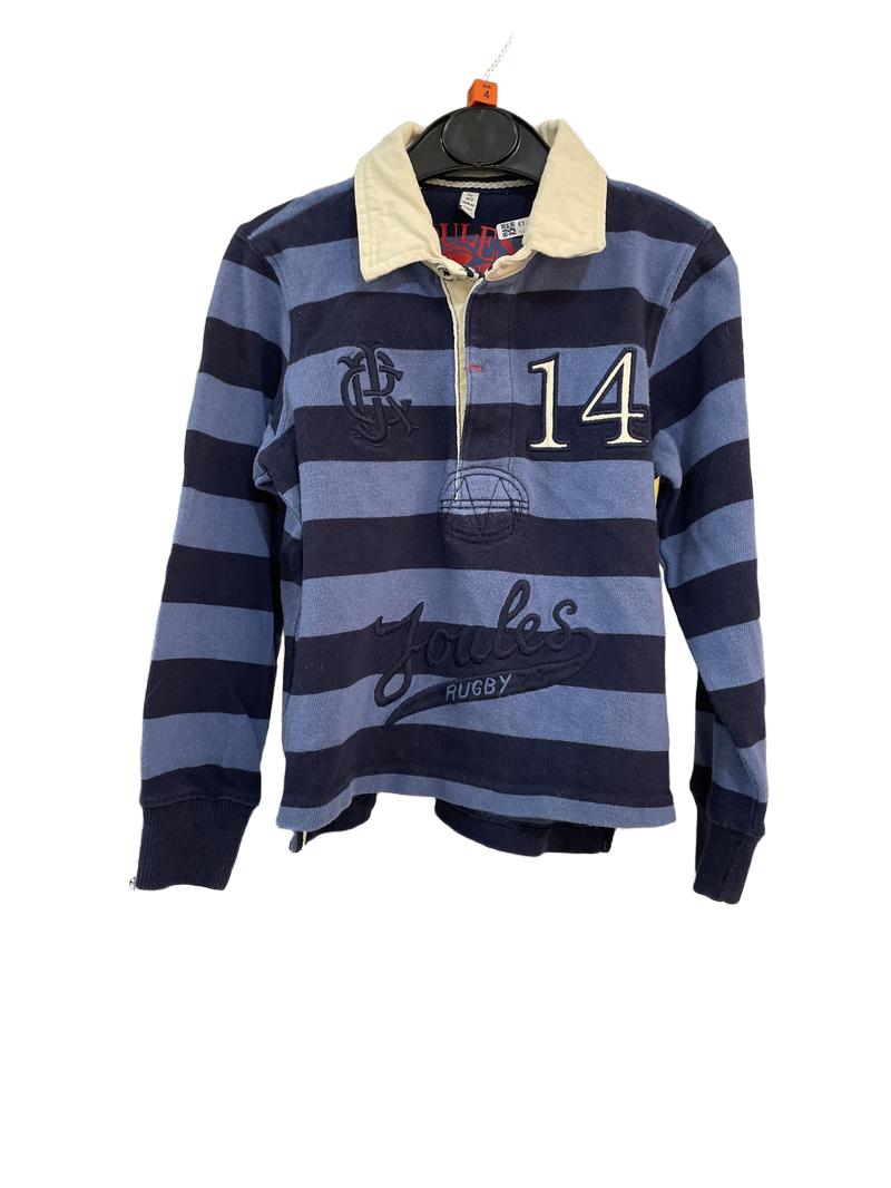 Preloved Joules - Blue Stripe Rugby Shirt (4-5y)