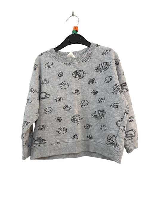 Preloved Arket - Gray Planet Print Sweatshirt (4-5y, 5-6y)