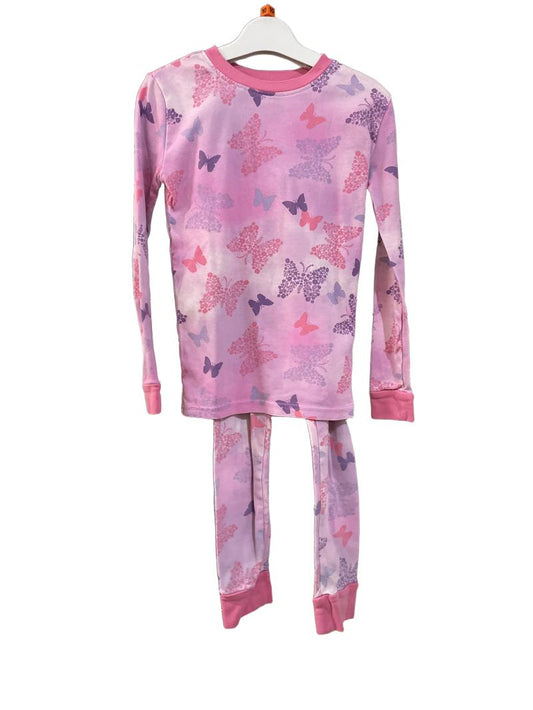 Preloved Kirkland Signature - Sleepwear - Pink Butterfly Long-sleeved Pajama Set (10-11y)