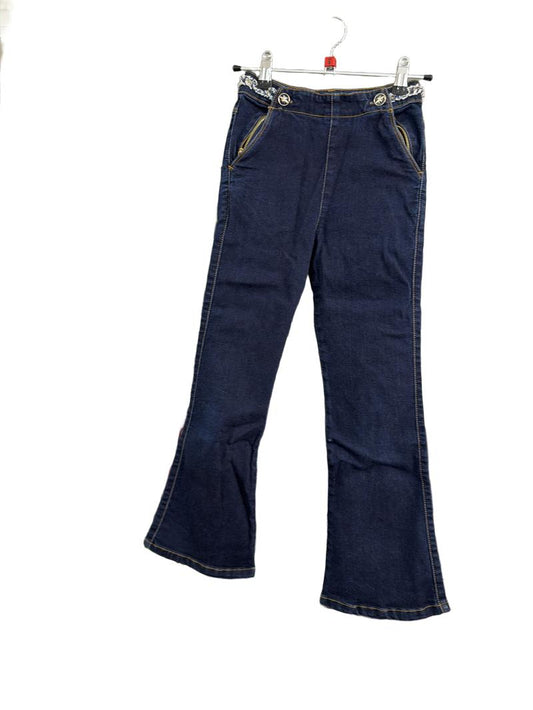 Preloved Abel And Lula - Dark Blue Jeans With Bee And Gold Detail (8-9y)